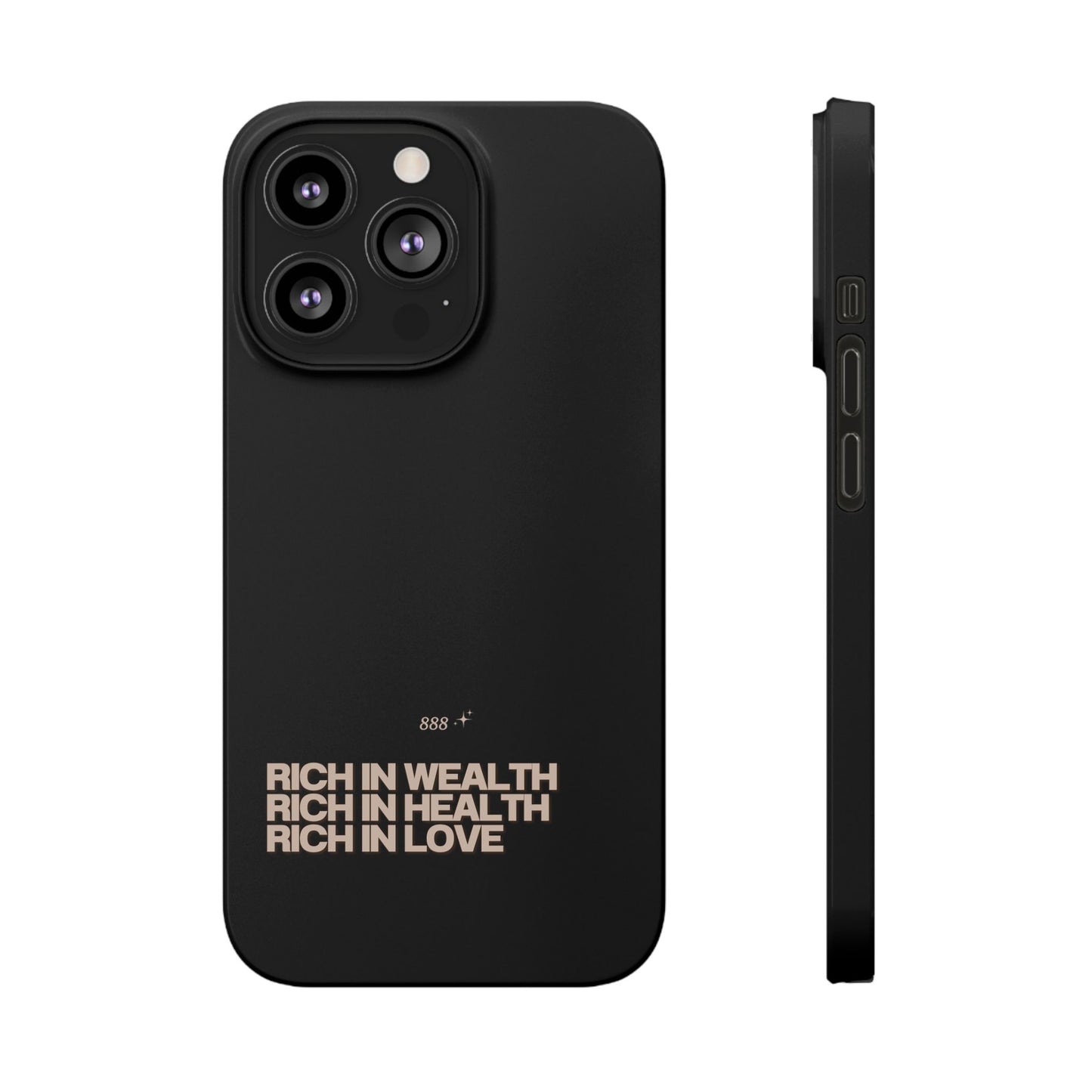 Rich Girl Slim Black Phone Case