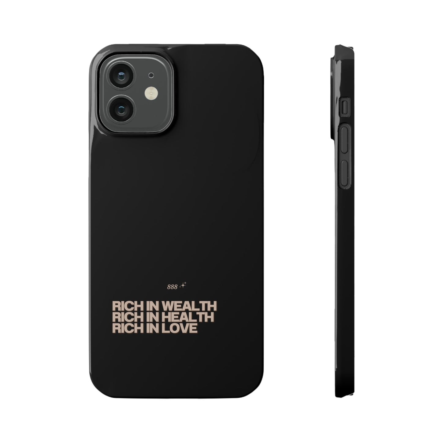 Rich Girl Slim Black Phone Case