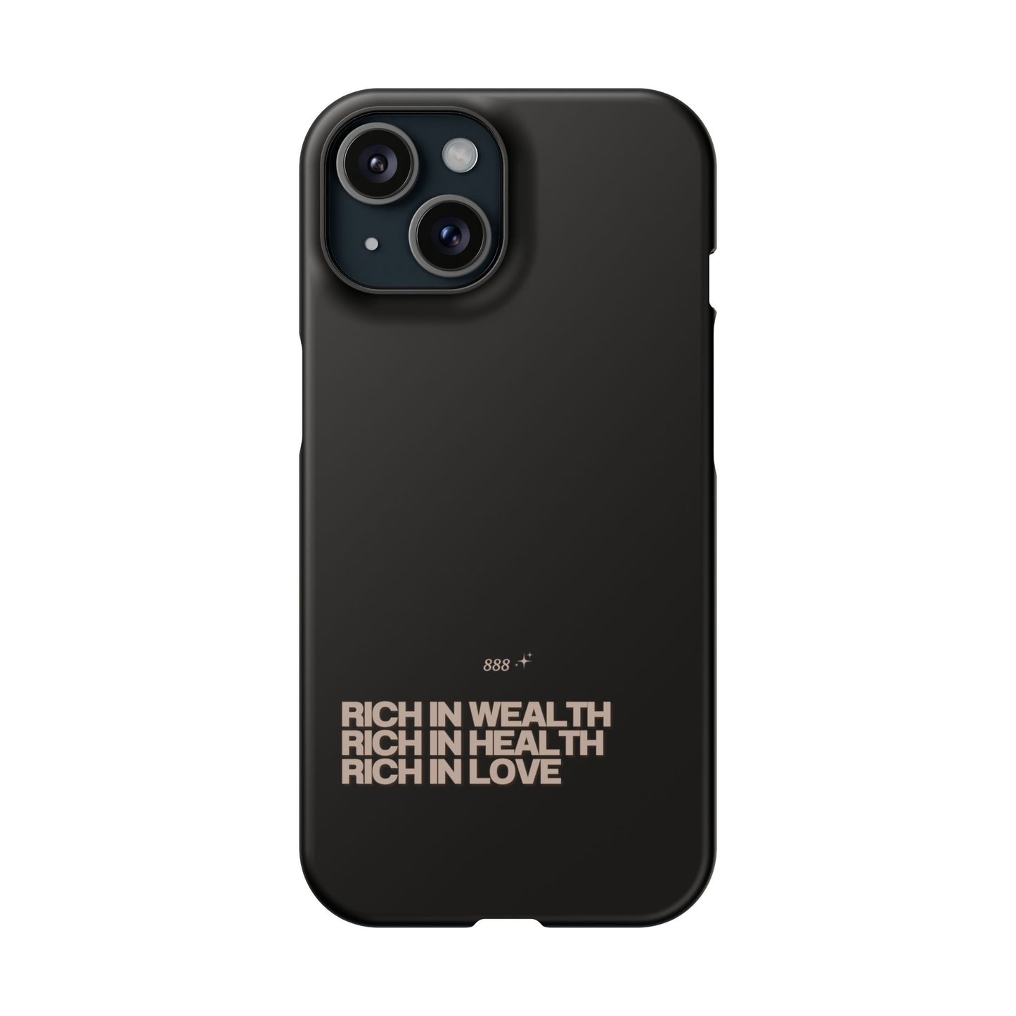 Rich Girl Slim Black Phone Case