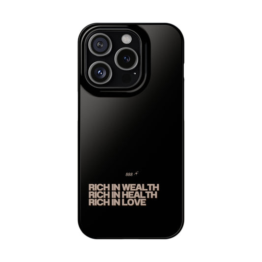 Rich Girl Slim Black Phone Case